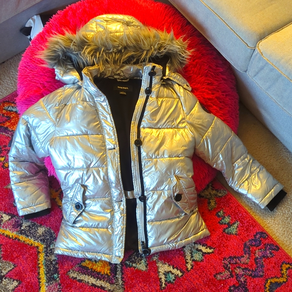 Silver Diesel puffy coat